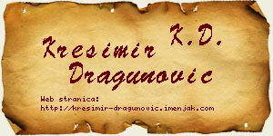 Krešimir Dragunović vizit kartica
